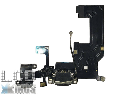 Apple Iphone 5 Black Charging Port Dock Connector, Headphone Jack and MIC Flex - Accupart Ltd