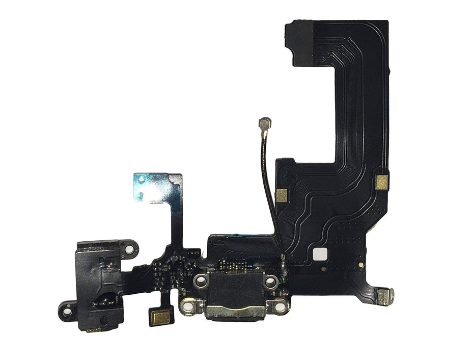 Apple Iphone 5 Black Charging Port Dock Connector, Headphone Jack and MIC Flex - Accupart Ltd