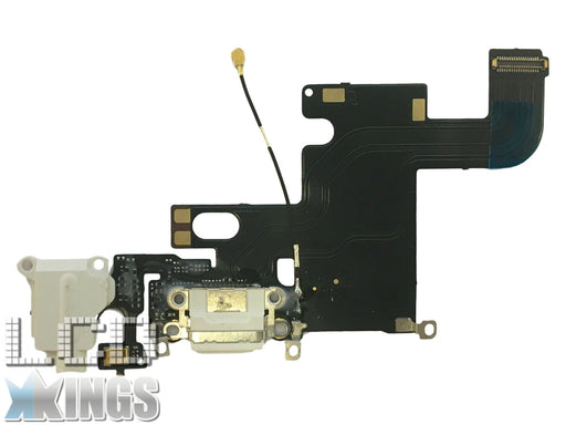 Apple Iphone 6 White Charging Port Dock Connector, Headphone Jack and MIC Flex - Accupart Ltd