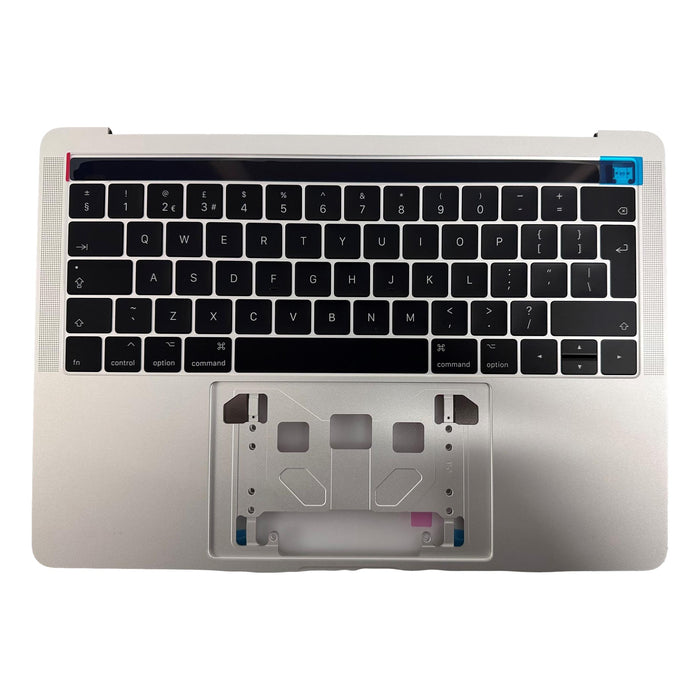 Apple Macbook A1706 UK Keyboard Top Case Assembly Palm Rest With Touch Bar Silver - Accupart Ltd