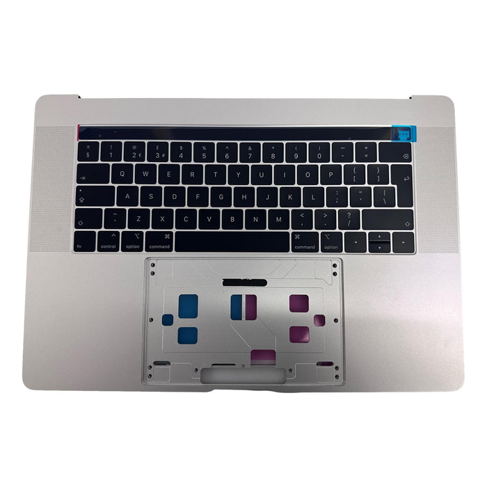 Apple Macbook A1990 UK Keyboard Top Case Assembly Palm Rest With Touch Bar Silver - Accupart Ltd